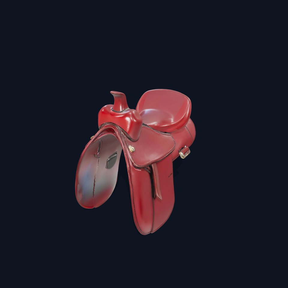 Elegant Leather Saddle model pack